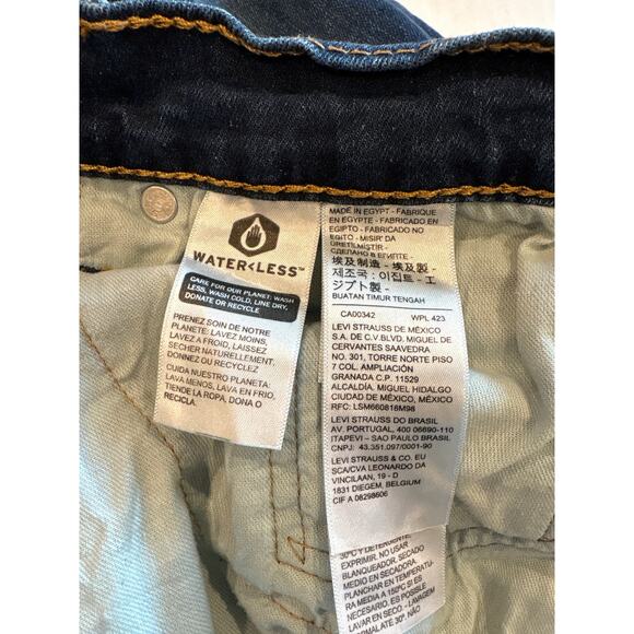 Levis 569 Jeans Mens 44x32 Blue Loose Fit Straight Leg Stretch Denim Causal - Picture 6 of 12